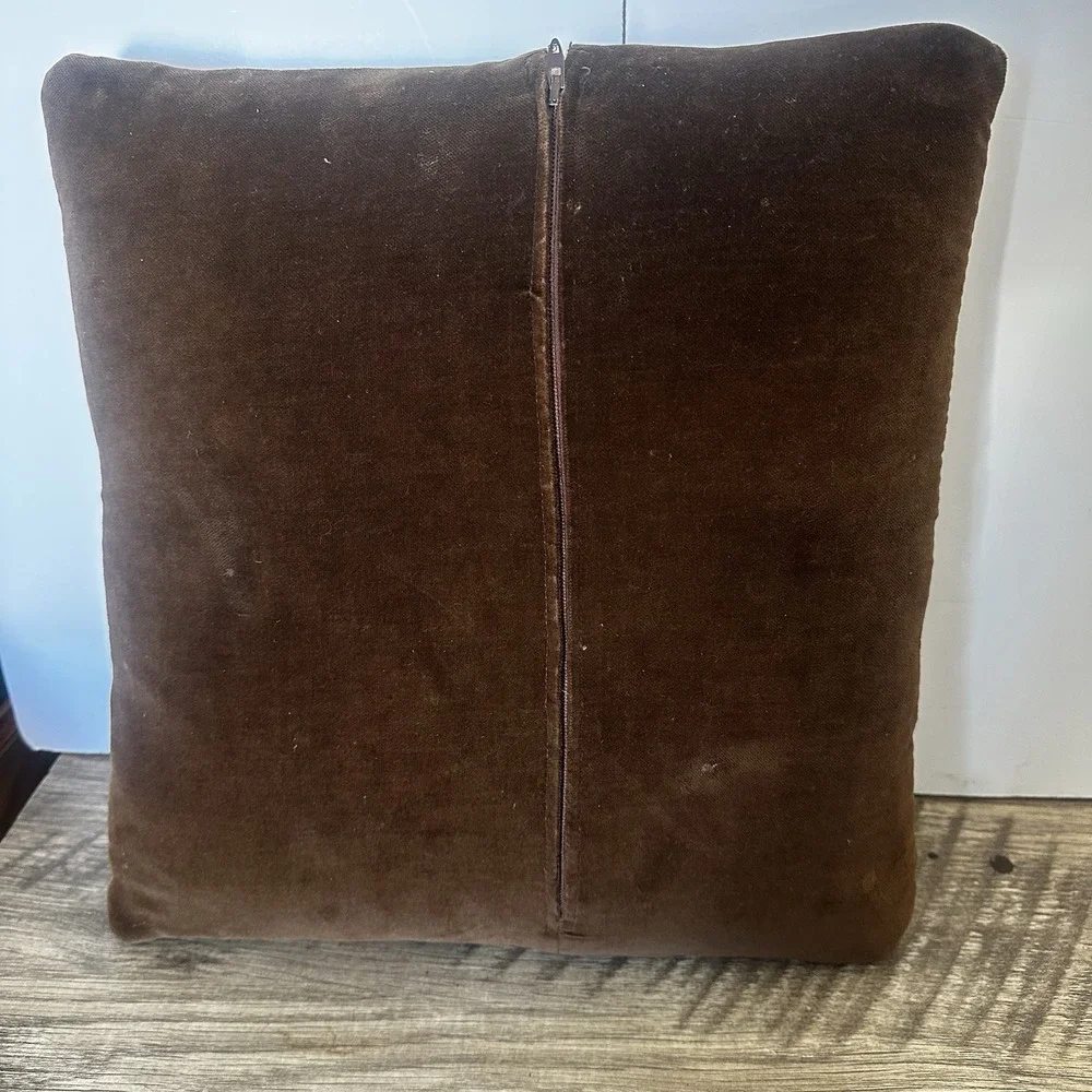 Vintage Handmade Aztec Tribal Peruvian Crewel Embroidered Throw Pillow Cover